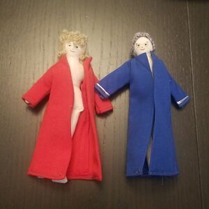 2 Rag Cloth Doll Vintage hand made